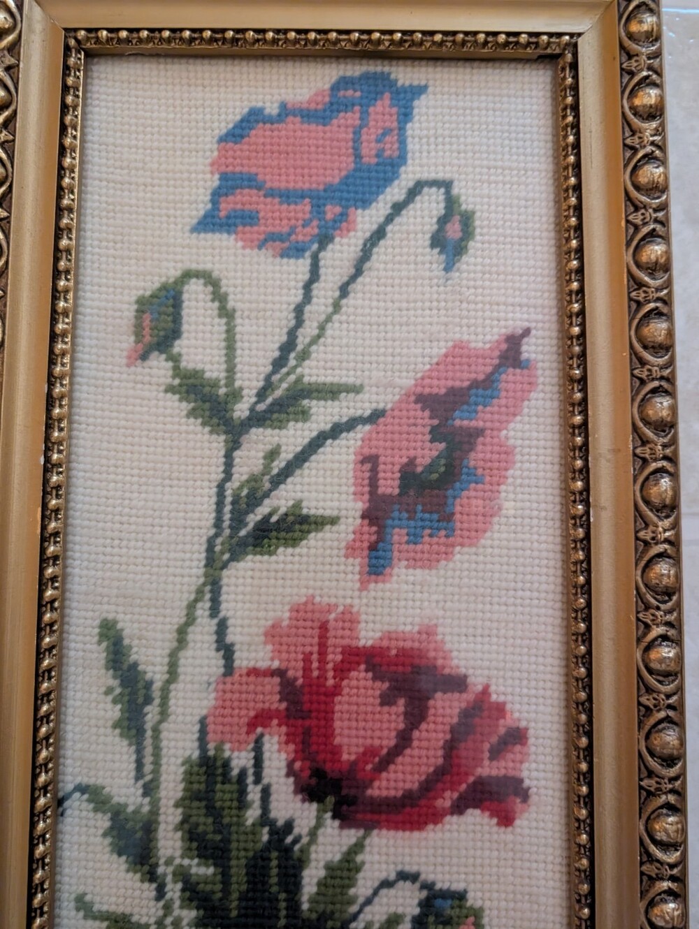 Handmade, Framed Needle Point - Picture 5 of 7